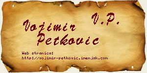 Vojimir Petković vizit kartica